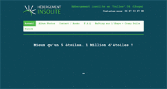 Desktop Screenshot of hebergement-insolite.net